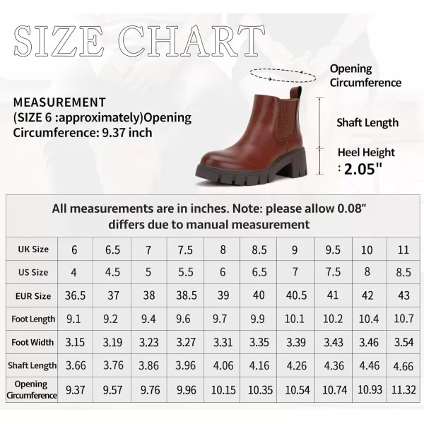 Vepose Womens 936 Chelsea Ankle Boots Platform Lug Sole Elastic Slip on BootiesClassic936brown