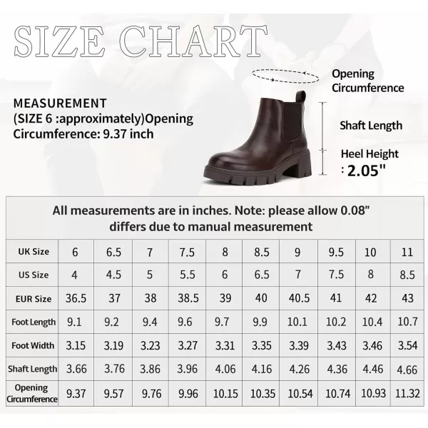 Vepose Womens 936 Chelsea Ankle Boots Platform Lug Sole Elastic Slip on BootiesClassic936cognac