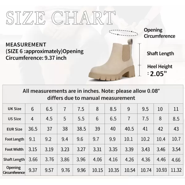 Vepose Womens 936 Chelsea Ankle Boots Platform Lug Sole Elastic Slip on BootiesClassic936nude