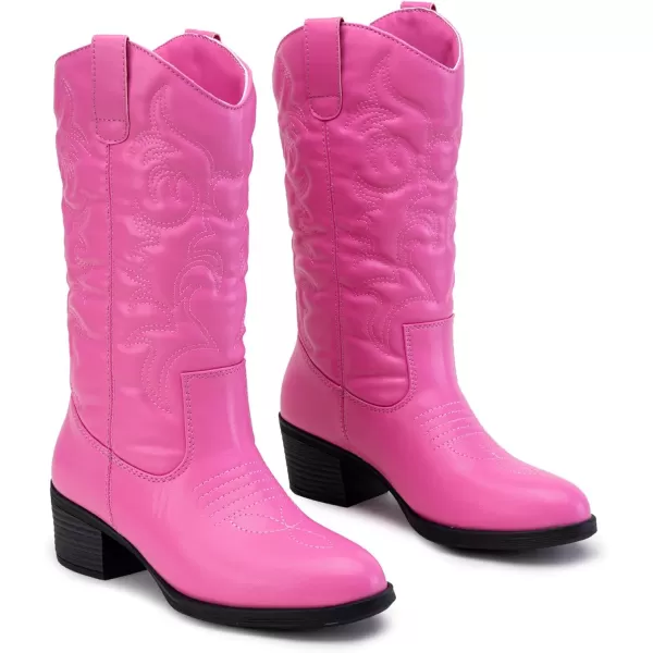 Vepose Womens 9801 Cowboy Knee High Cowgirl Boots for WomenVintage Cowboy9801pink