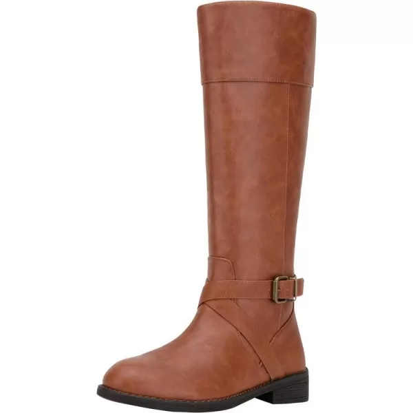 Vepose Womens 49 Riding Boots Knee High BootsBuckle Calf BootKnee High948brown