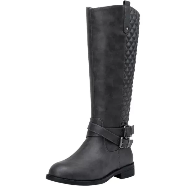 Vepose Womens 49 Riding Boots Knee High BootsBuckle Calf BootRiding Boots949grey