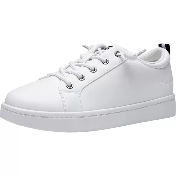 Vepose Womens 8003 Fashion Lace Up Comfortable Casual Tennis SneakersDwhite8005