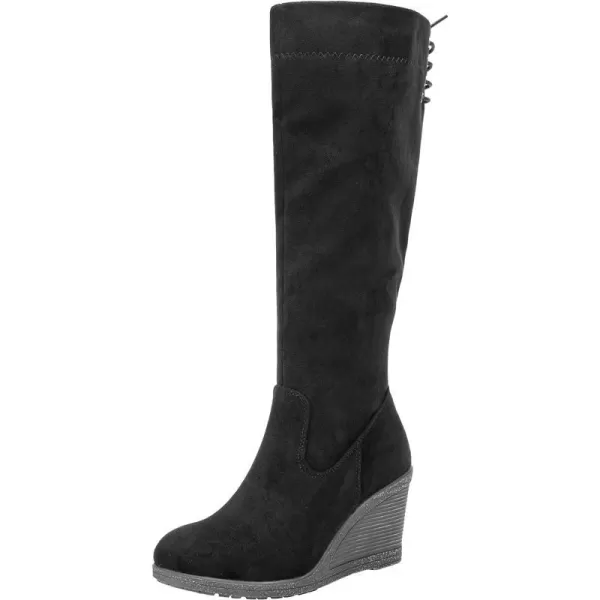 Platform Boots-9651-blacksuede