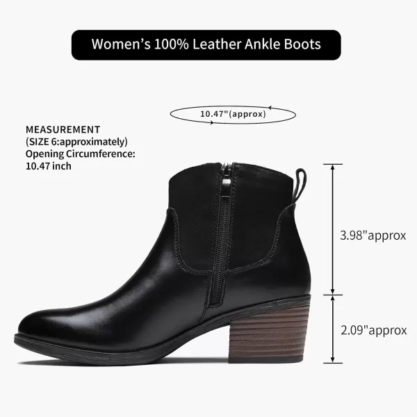 Vepose Womens 100 Leather Ankle Boots amp Booties with Inner Side Zip LadySide Zip9001lblack