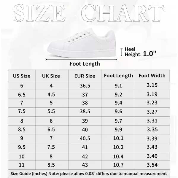 Vepose Womens 8003 Fashion Lace Up Comfortable Casual Tennis SneakersAsneakers 8003white