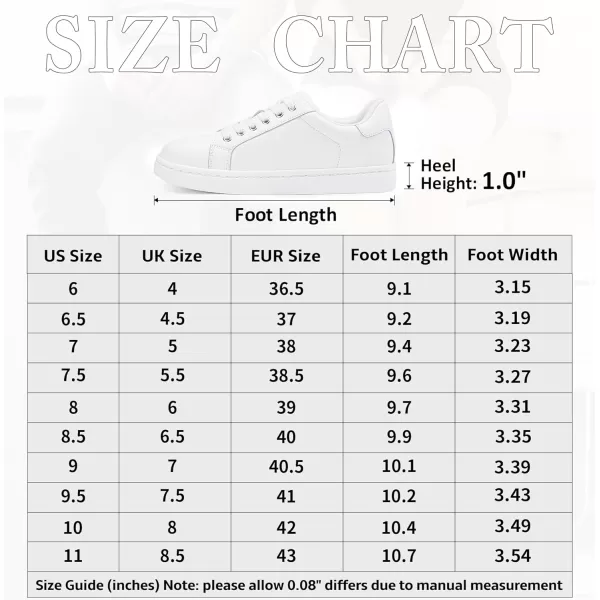 Vepose Womens 8003 Fashion Lace Up Comfortable Casual Tennis SneakersBleather Sneakerswhite