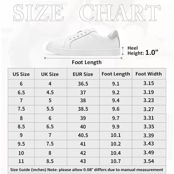 Vepose Womens 8003 Fashion Lace Up Comfortable Casual Tennis SneakersBleather Sneakerswhite Grey