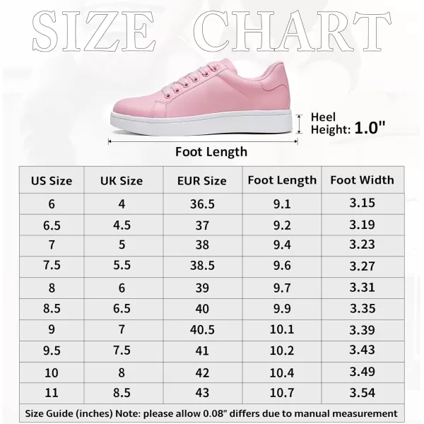 Vepose Womens 8003 Fashion Lace Up Comfortable Casual Tennis SneakersSneakers8003pink