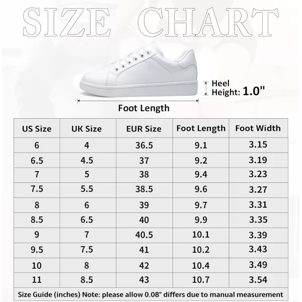 Vepose Womens 8003 Fashion Lace Up Comfortable Casual Tennis SneakersSneakers8003white