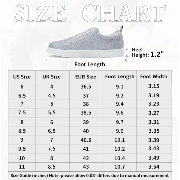 Vepose Womens 8006 Fashion Sneakers Walking Comfortable Shoes Slip on Casual SneakerComfy Sneakers8006silver