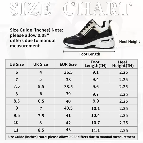 Vepose Womens 8026 Fashion Arch Support Wedge Sneakers Comfortable Casual Walking Tennies ShoesSneaker Shoes8026black