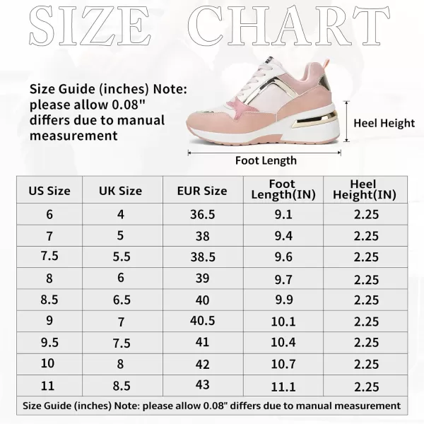 Vepose Womens 8026 Fashion Arch Support Wedge Sneakers Comfortable Casual Walking Tennies ShoesSneaker Shoes8026pink