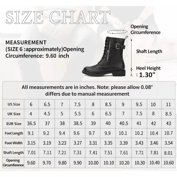 Vepose Womens 928 Military Combat Boots Mid Calf Bootswith Card Knife Wallet PocketBuckle Combat928black Pu