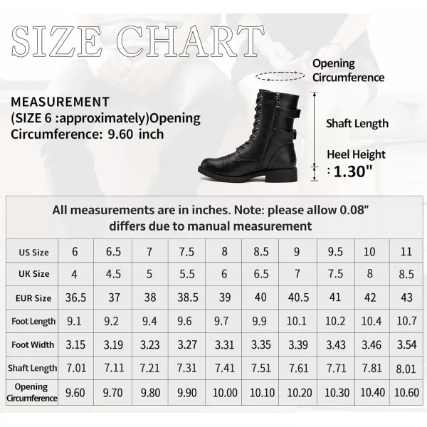 Vepose Womens 928 Military Combat Boots Mid Calf Bootswith Card Knife Wallet PocketHigh Combat929black