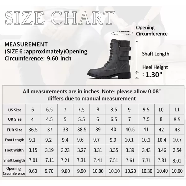 Vepose Womens 928 Military Combat Boots Mid Calf Bootswith Card Knife Wallet PocketHigh Combat929grey