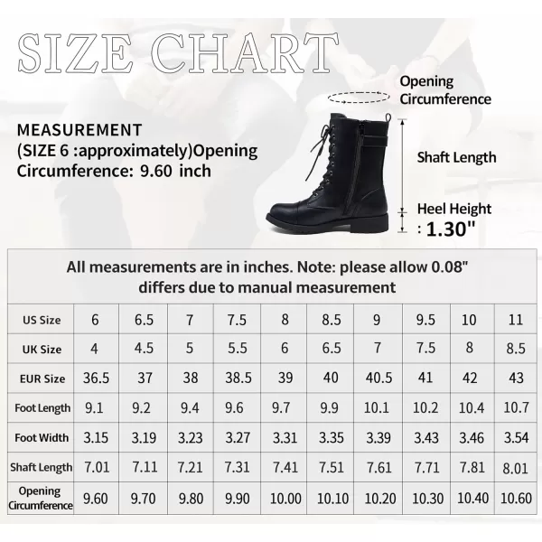 Vepose Womens 928 Military Combat Boots Mid Calf Bootswith Card Knife Wallet PocketMilitary928black