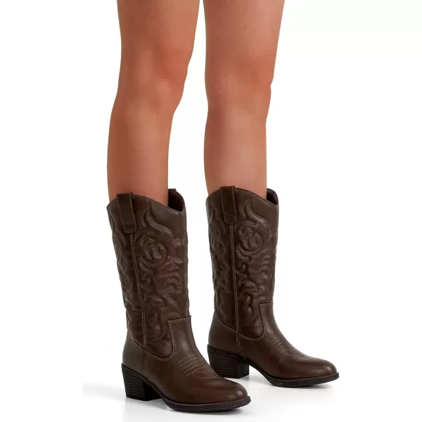 Vepose Womens 9801 Cowboy Knee High Cowgirl Boots for WomenVintage Cowboy9801whisky