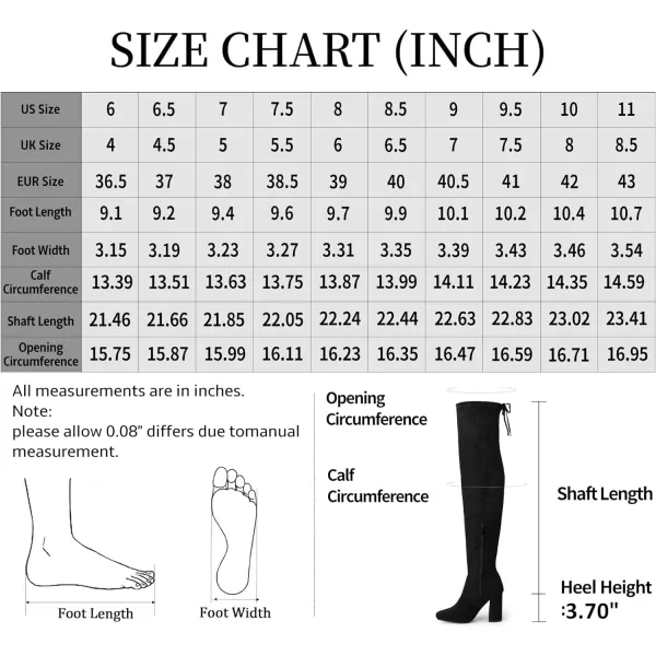 Vepose Womens 995A Over The Knee High Tall Square Toe Block Heel Boots for WomenBoots995ablack