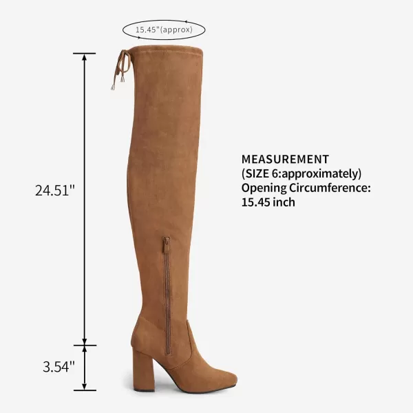 Vepose Womens 995A Over The Knee High Tall Square Toe Block Heel Boots for WomenBoots995camel1