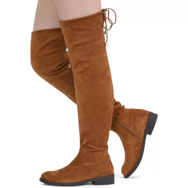 Vepose Womens 998 Suede Over the Knee High Boots Low Flat Heel Thigh High Boots for WomenKnee High998khaki