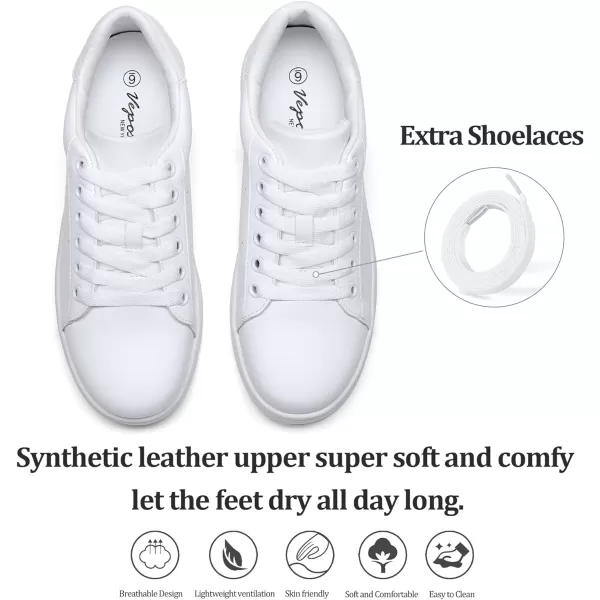 Vepose Womens Fashion Sneakers Casual Shoes Comfortable Dress Sneaker 20A8002white