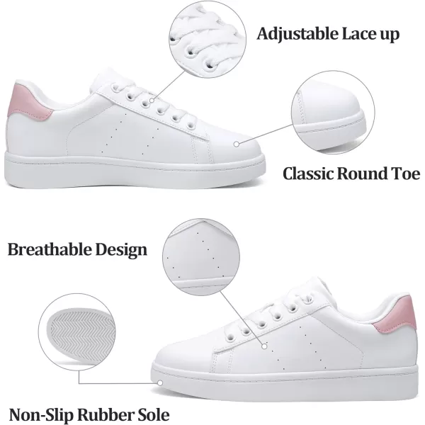 Vepose Womens Fashion Sneakers Casual Shoes Comfortable Dress Sneaker 20A8002white Pink