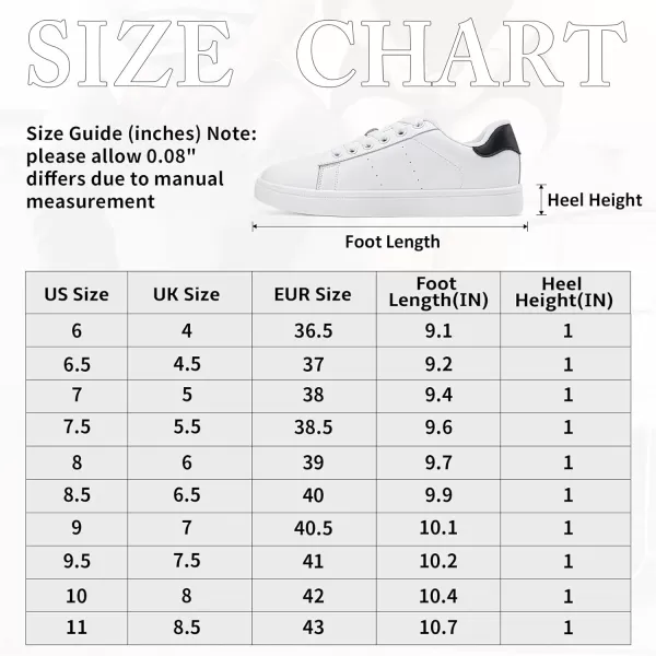 Vepose Womens Fashion Sneakers Casual Shoes Comfortable Dress Sneaker 20Leather Sneakers8002lwhite Black