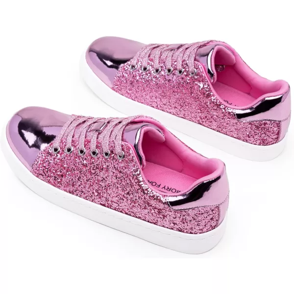 Vepose Womens Fashion Sneakers Casual Shoes Comfortable Dress Sneaker 20Sneakers Bling8002gpink Glitter