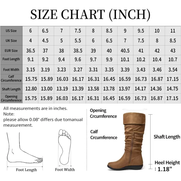 Vepose Womens Knee High Comfortable Boots Suede Slouch Flat Boots for WomenSlouch Suede Boots942 Camel