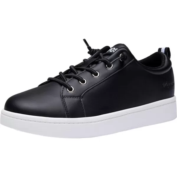 Vepose Womens 8003 Fashion Lace Up Comfortable Casual Tennis SneakersDfashion 8005black