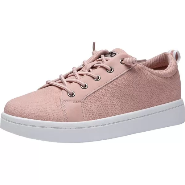 Vepose Womens 8003 Fashion Lace Up Comfortable Casual Tennis SneakersDfashion 8005blushPink Embossed