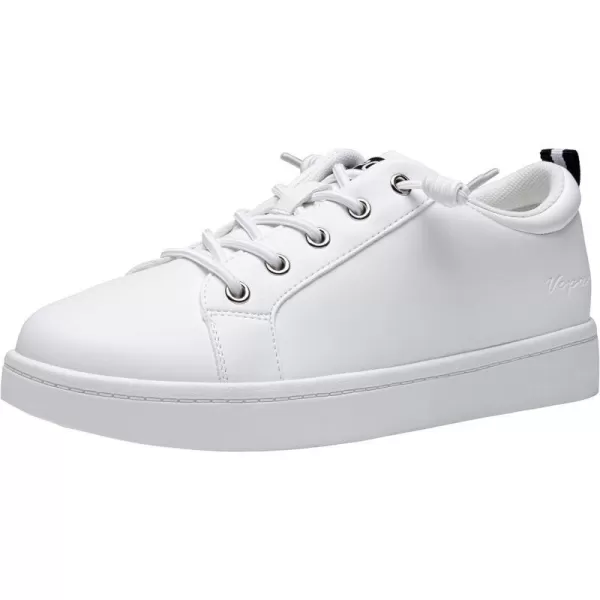 Vepose Womens 8003 Fashion Lace Up Comfortable Casual Tennis SneakersDfashion 8005white