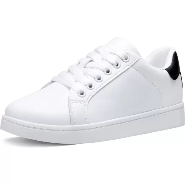 Vepose Womens 8003 Fashion Lace Up Comfortable Casual Tennis SneakersSneakers8003white Black