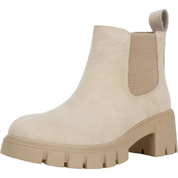 Vepose Womens 936 Lug Sole Platform Chelsea Ankle Boots Combat Fall BootiesClassic936nude