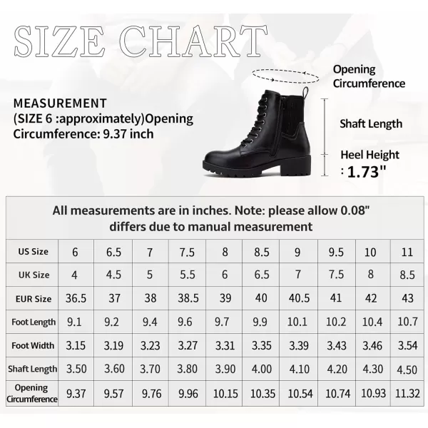 Vepose Womens 916  Ankle Boots  Combat Boots  Laceup Booties with Inside ZipperChelsea Laces916black