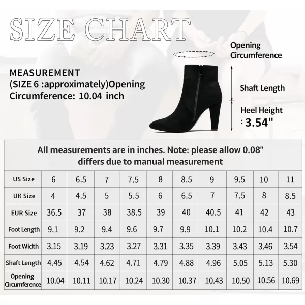 Vepose Womens 9633 Ankle Boots Fashion Stiletto High Heel Booties Dress Point Toe BootDress Boots9633black Suede