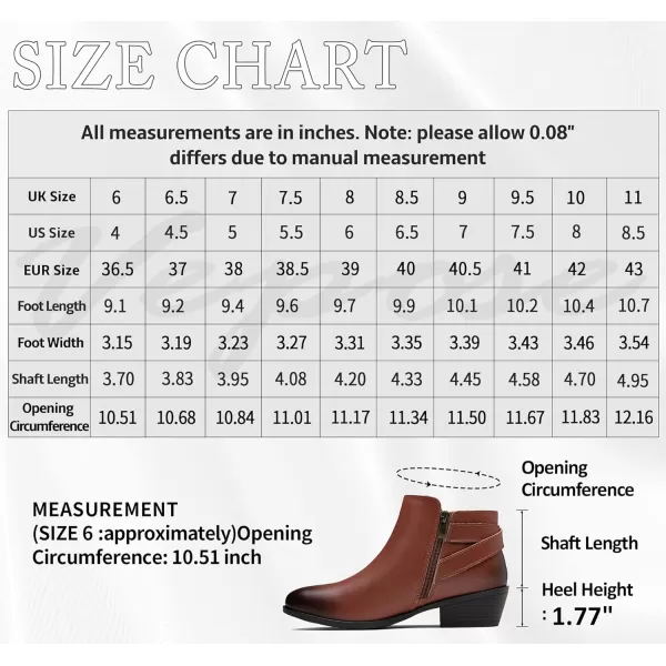 Vepose Womens Ankle Boots Low Heels Chunky Cutout BootiesPerforated Western ShoesLeather Western911lbrown