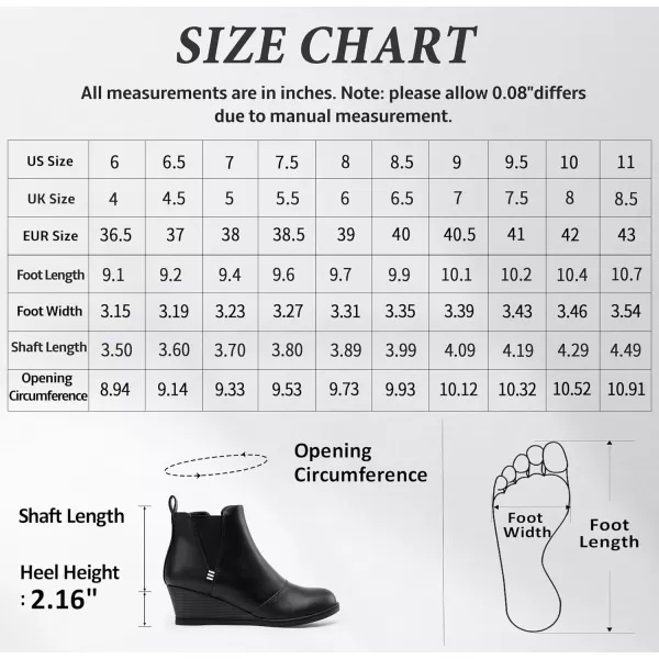 Vepose Womens Ankle Boots Wedge Heel Booties Casual Shoes for WomenZipper9677black