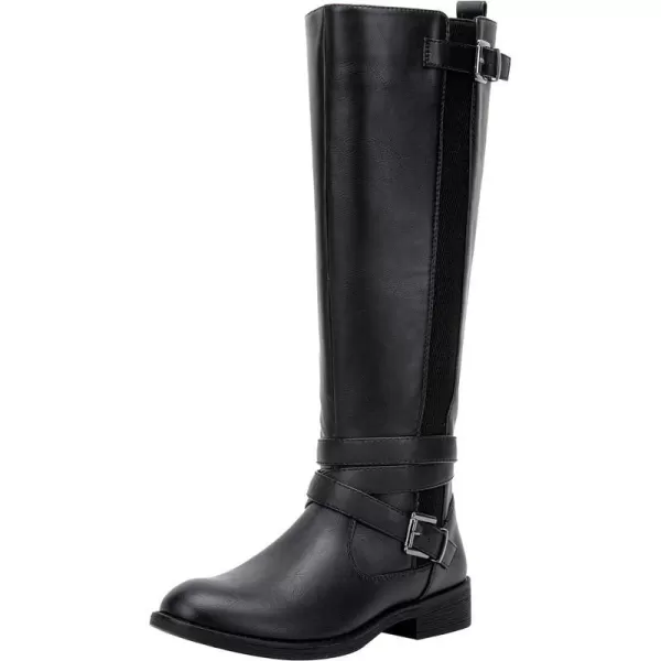 Vepose Womens 952 Stretch Riding Retro Fashion Knee High BootsRiding Retro952black