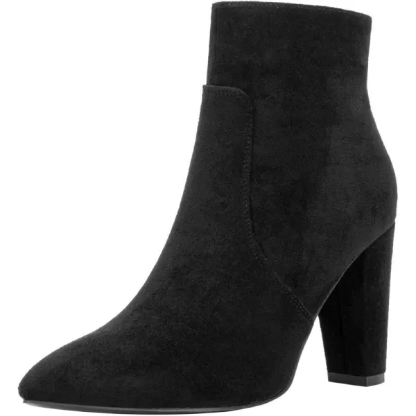 Vepose Womens 9633 Ankle Boots Fashion Stiletto High Heel Booties Dress Point Toe BootDress Boots9633black Suede