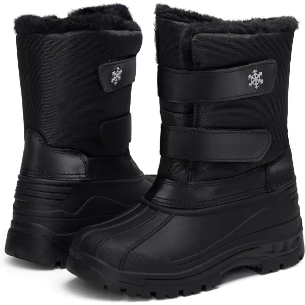 Vepose Boys Girls Snow Boots Insulated Waterproof Boots Outdoor Shoes Walking Booties Toddler Little Kid Big KidChild822black