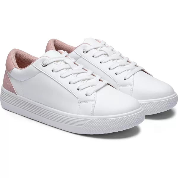 Vepose Womens 8012 Lace Up ClassicnbspFashion SneakersnbspComfortable CutenbspShoesCasual Sneakers8015white Pink