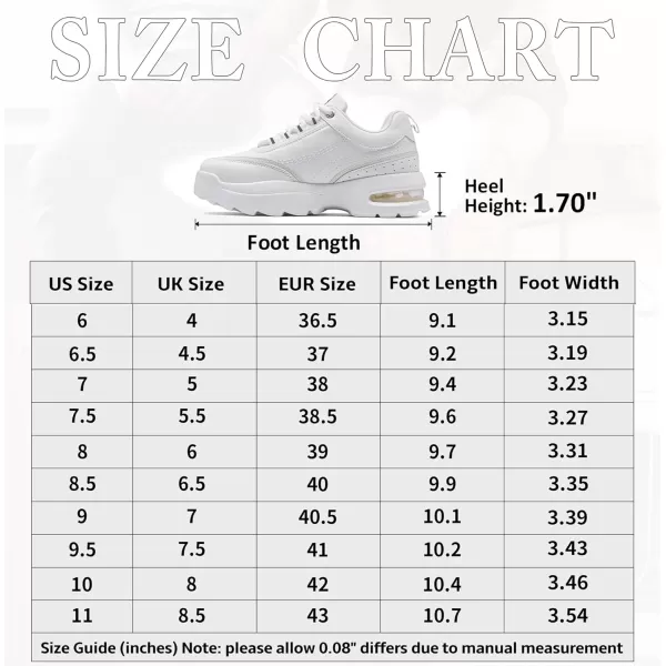 Vepose Womens 8019 Fashion Sneakers Air Cushion Laceup Walking SneakersMemory Foam Running ShoesComfort Sneaker8019white