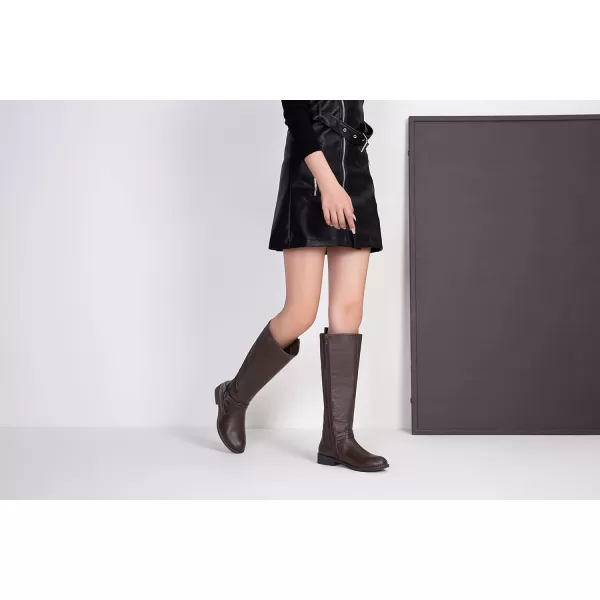 Vepose Womens 955 Comfort Tall Knitted Riding Knee High BootsKnitting Boots955coffee