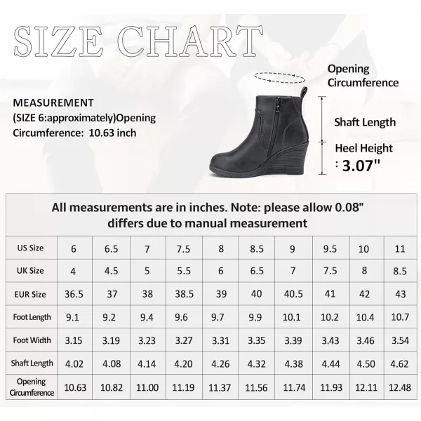 Vepose Womens 9679 Wedge Ankle Boots Classic Ankle Wedge Booties with Side Zipper for LadyWedge Ankle Boots9679grey