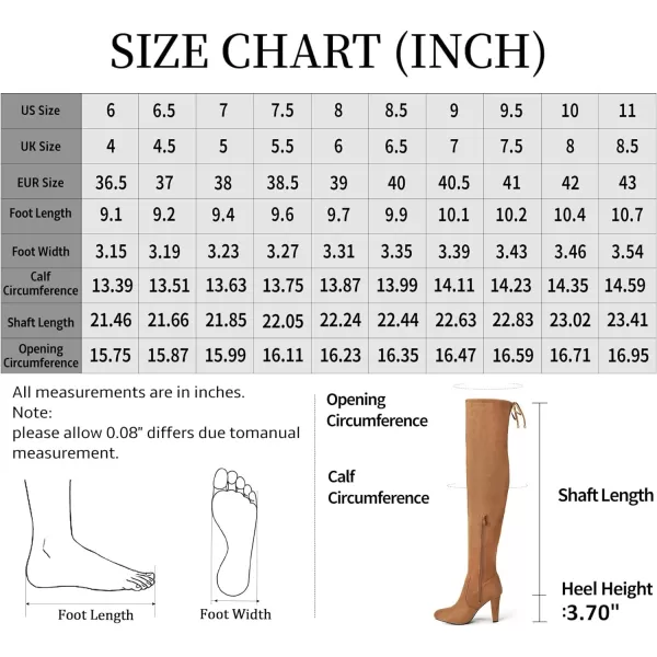 Vepose Womens 992 Thigh High Over The Knee Boots Suede Long Boot with Inner ZipperLong Boots993camel