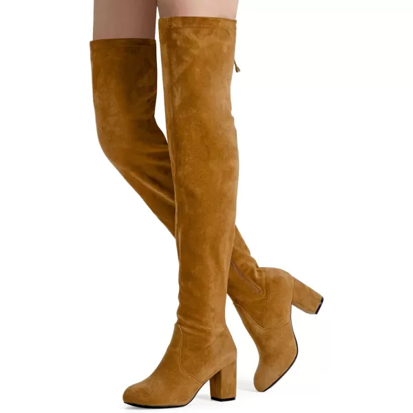 Vepose Womens 992 Thigh High Over The Knee Boots Suede Long Boot with Inner ZipperThigh High992khaki