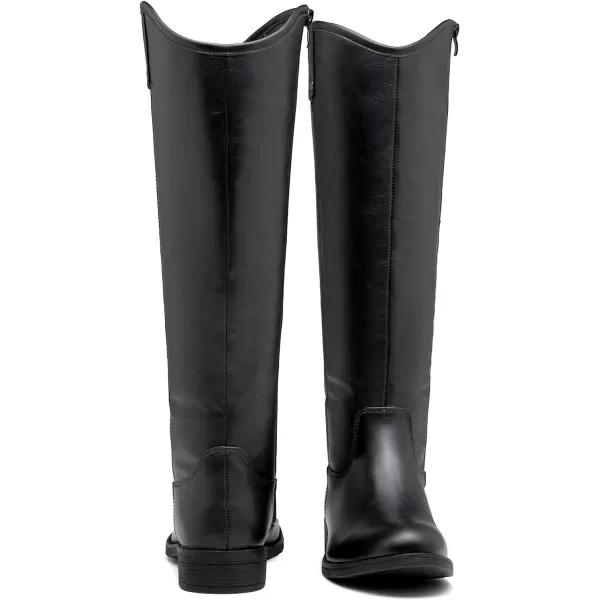 Vepose Womens Knee High Boots 956 Zipper Tall Fashion BootsTall956black