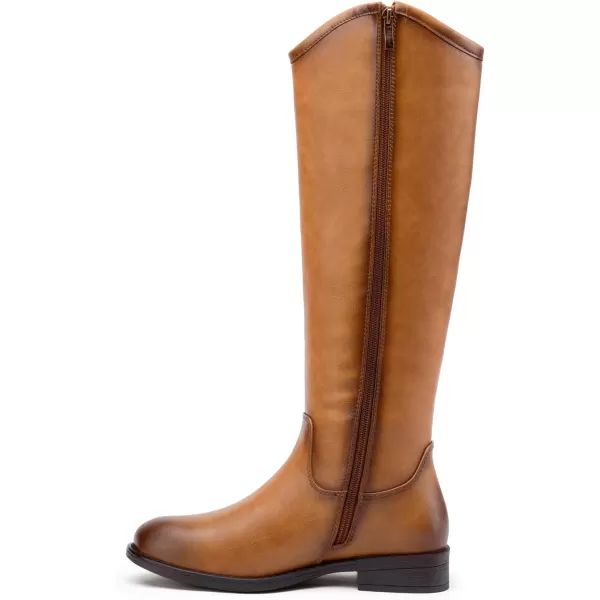 Vepose Womens Knee High Boots 956 Zipper Tall Fashion BootsTall956camel